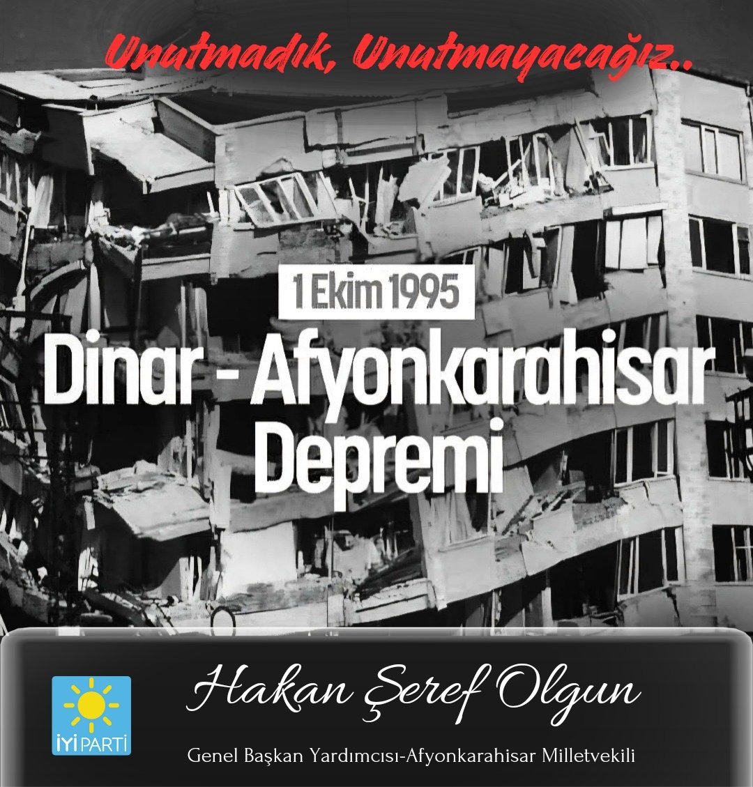 OLGUN DİNAR DEPREMİNİ UNUTMADI