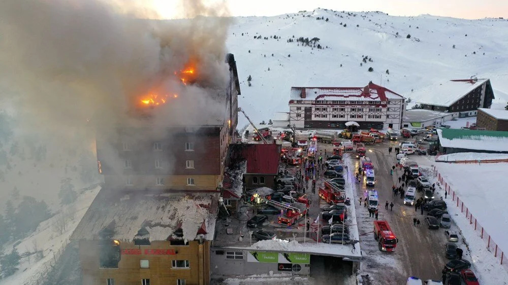 Kartalkaya Kayak Merkezi'nde otel yangını: 66 kişi yaşamını yitirdi