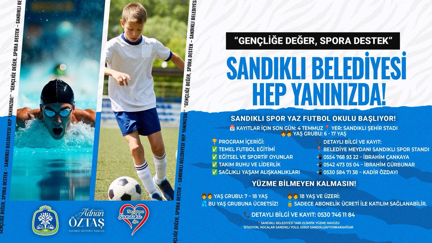 Sandıklı'da Yaz Spor Okulları Başlıyor