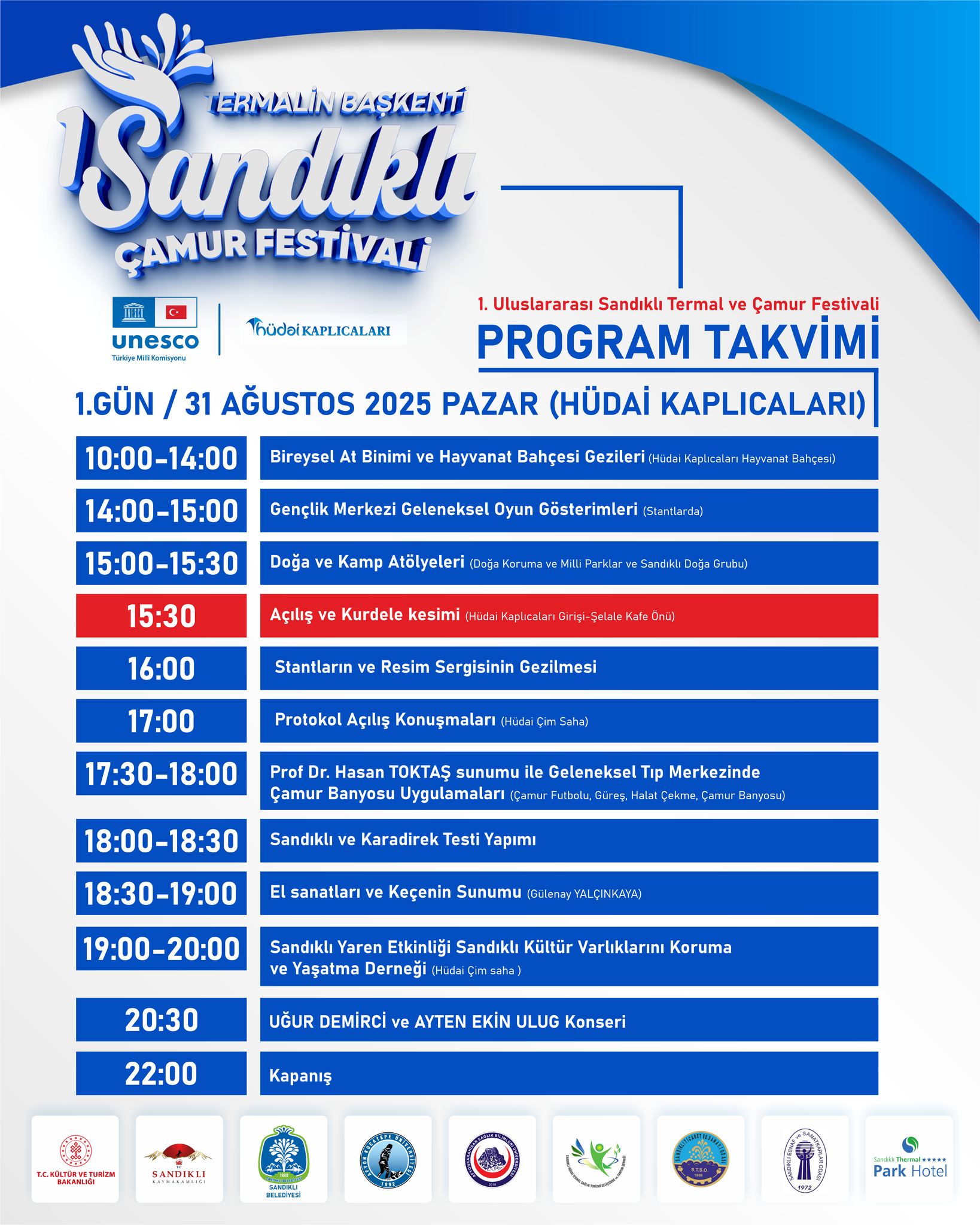 I. Uluslararası Sandıklı Termal ve Çamur Festivaline Davetlisiniz