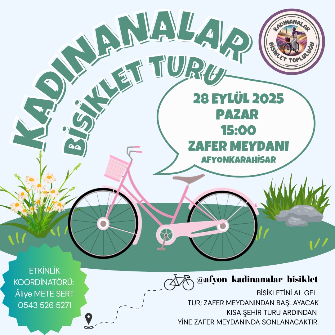 Afyonkarahisar’da Kadınlar 8. Kez Pedal Çeviriyor