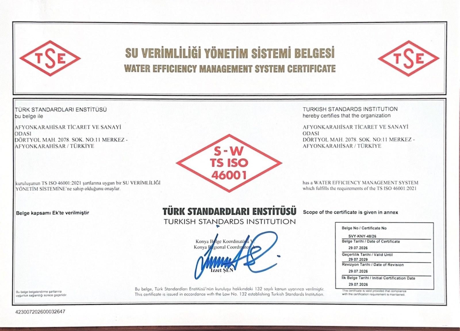 ATSO’da Sürdürülebilirlik ve Enerji Verimliliği Alanında İki Önemli Belge