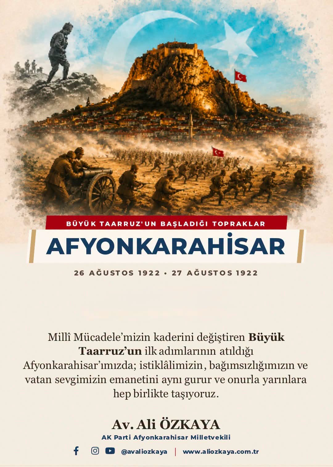 Özkaya'dan Kurtuluş Günü Mesajı