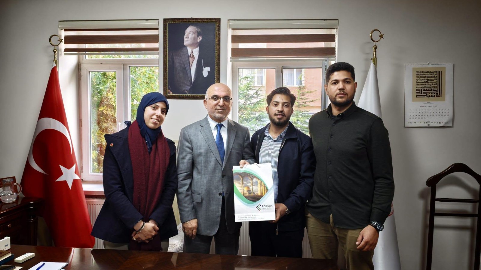 Filistinli Öğrencilerden İl Müftülüğüne Vefa Ziyareti